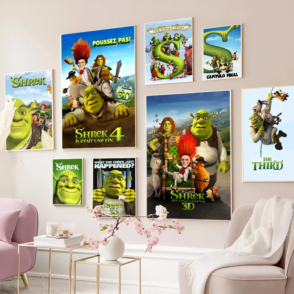 A-Abstract S-Shrek 2 Movie Anime Posters Sticky HD Quality Wall Art Retro Posters For Home Kawaii Room Decor