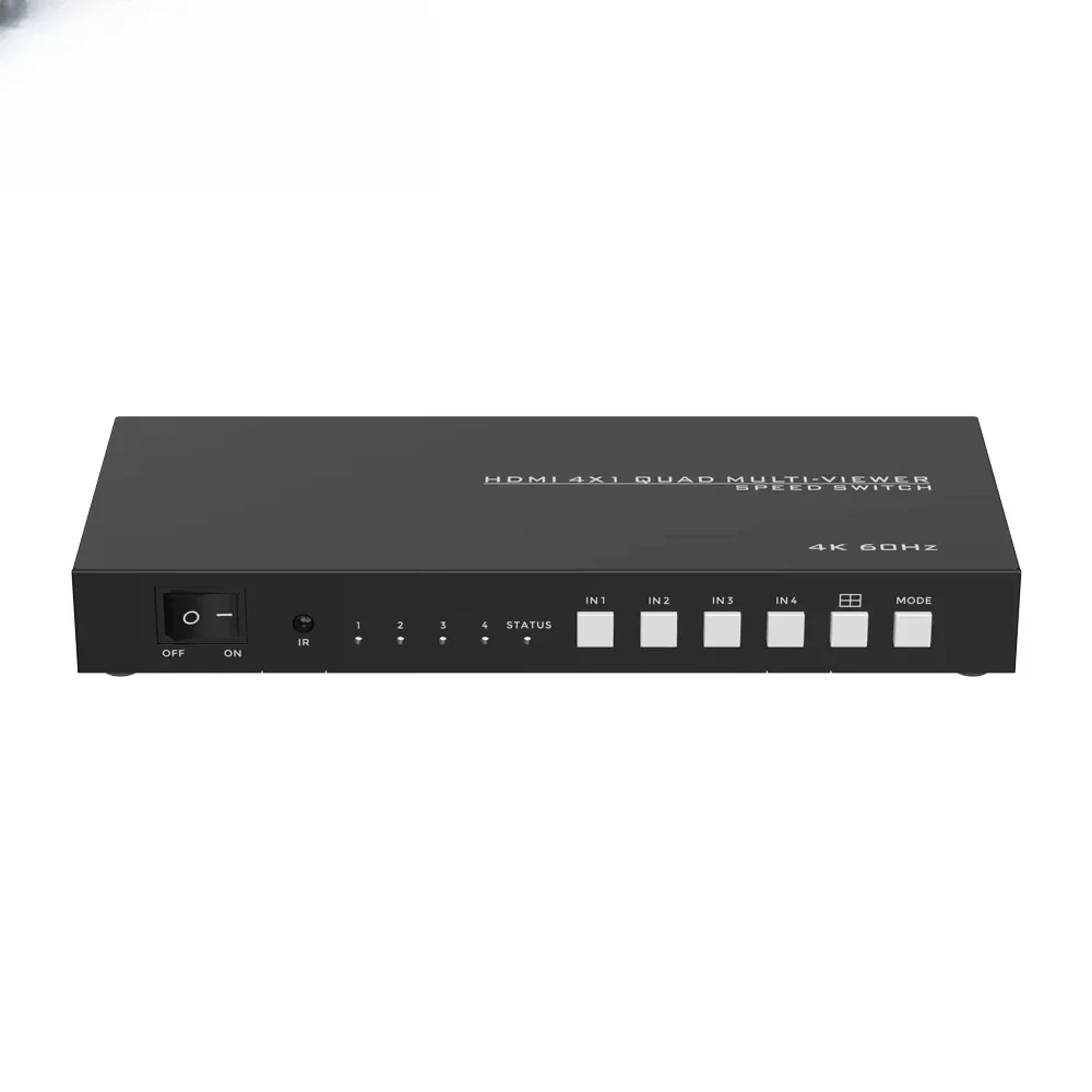 4K Splitter Quad Screen Splitter Video Splitter Switcher de vídeo para TV Laptop Display do computador