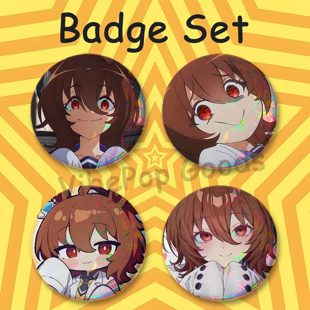 Creative Quirky Mini Pill Badges 25mm Micro A-Agnes T-Tachyon U-UmamusumeS Button Pins Fan-made Merch  Gift for Friends