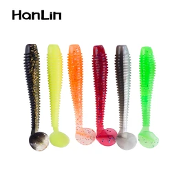 Hanlin 10/20pcs 6.5cm 2.5g Worm Soft Lures Silicone Bait Goods For Fishing Sea Fishing Pva Swimbait Wobblers Artificial Tackle