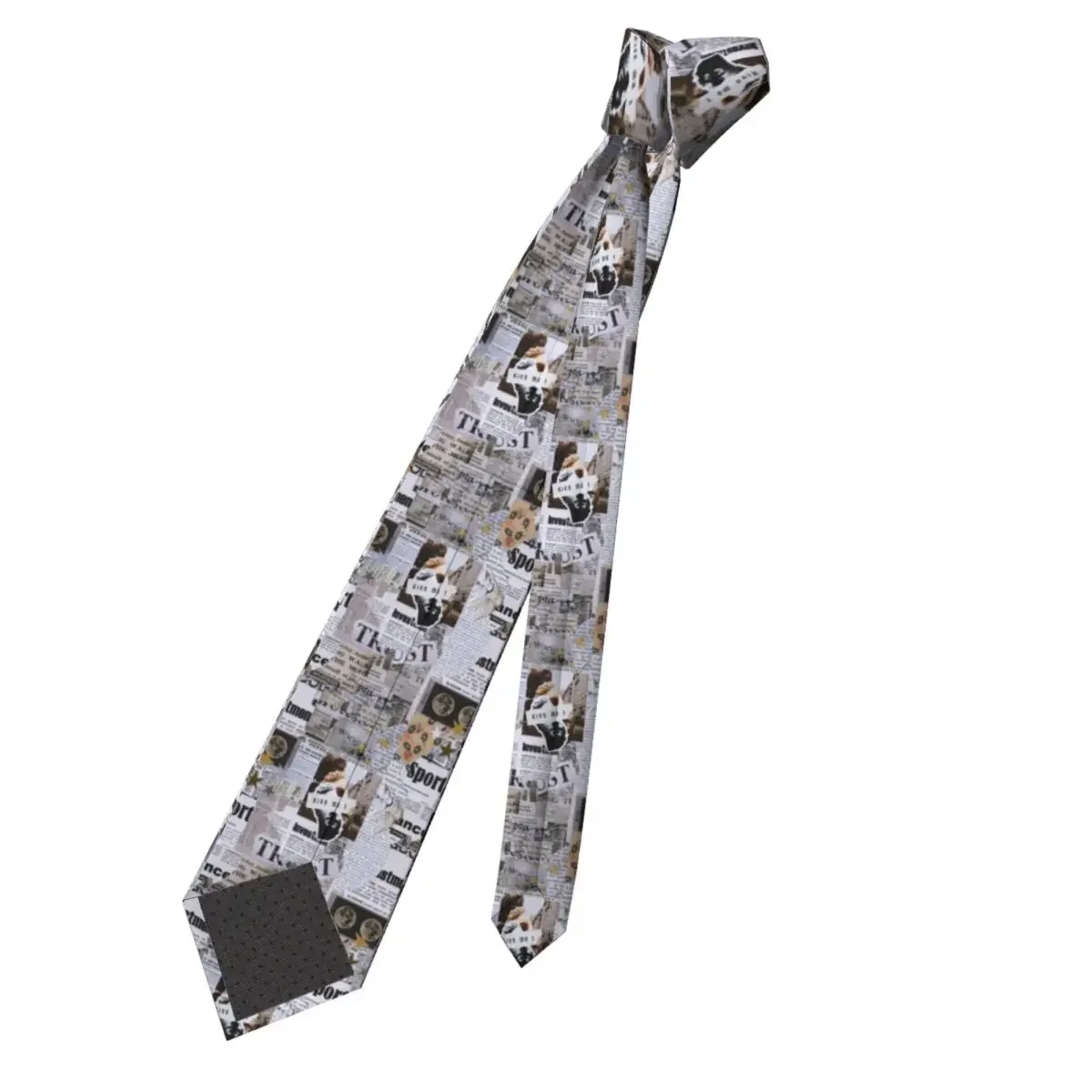 Newspaper Neckties Men Women Skinny Polyester 8 cm Narrow Neck Tie for Mens Shirt Accessories Cravat Office