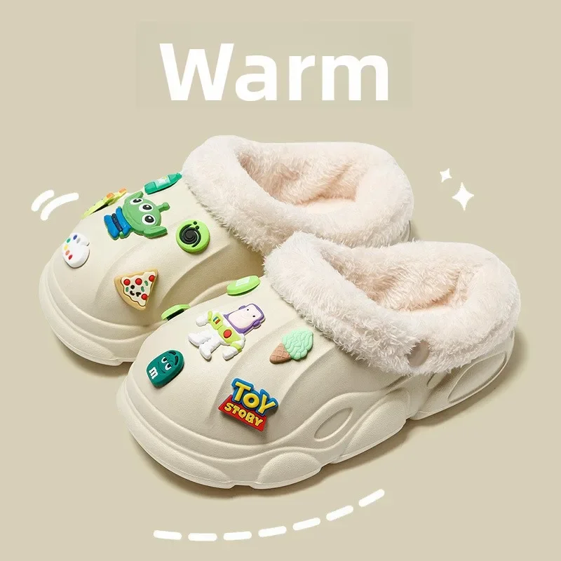 شباشب قطيفة للأطفال - أحذية منزلية شتوية بنعل غير قابل للانزلاق، مجموعات متطابقة للعائلة للأولاد والبنات