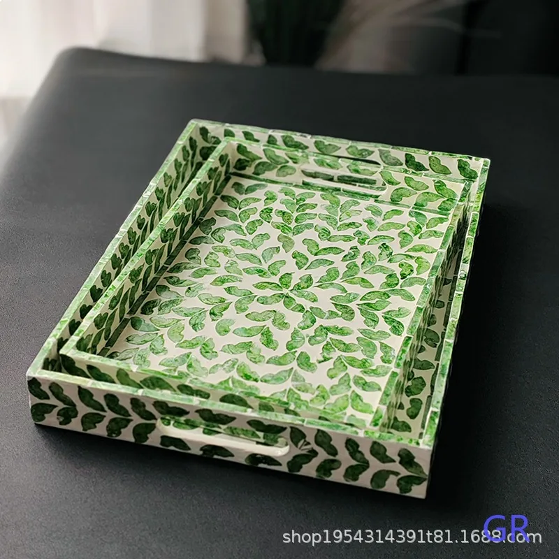 Natural Shell Tray Iridescent Decorative Fruit Dish Home Desktop Storage Plate