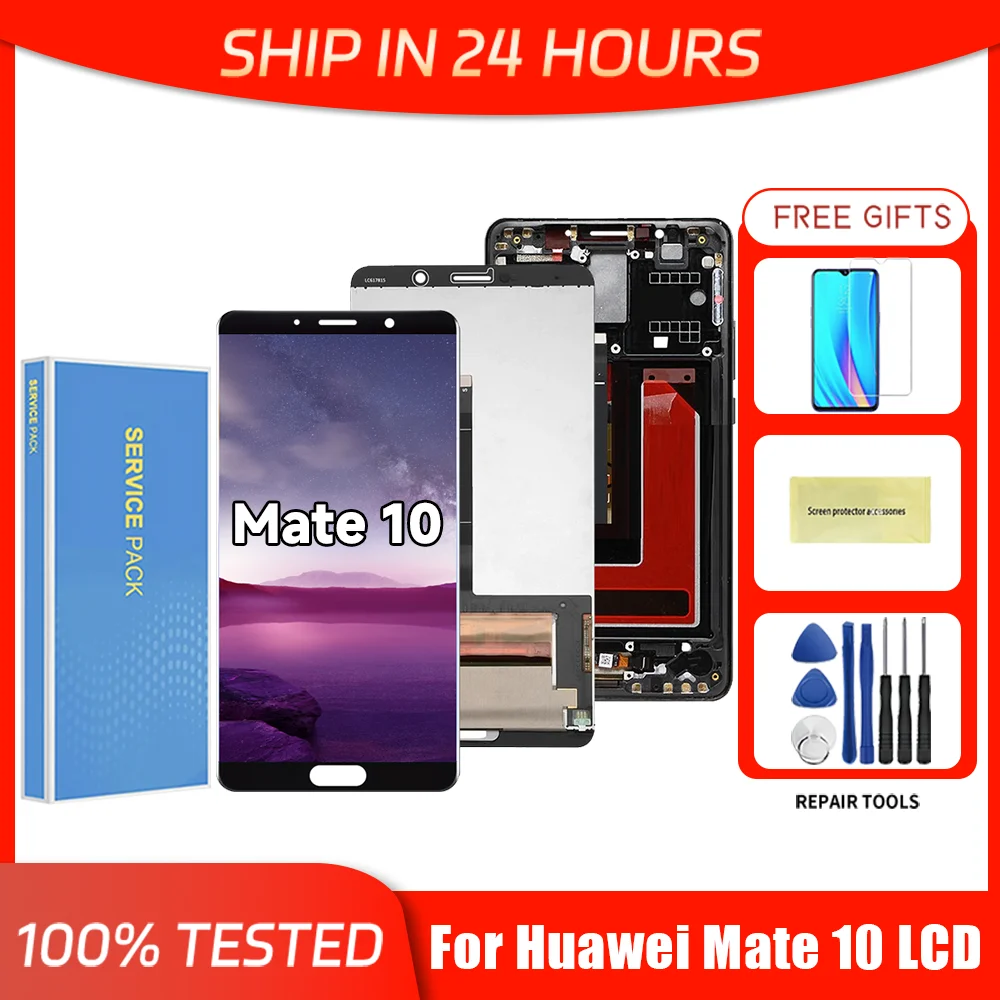 For HUAWEI Mate 10 5.9\'\'For Mate10 ALP-L29 L09 AL00 TL00 LCD Display Touch Screen Digitizer Assembly Replacement