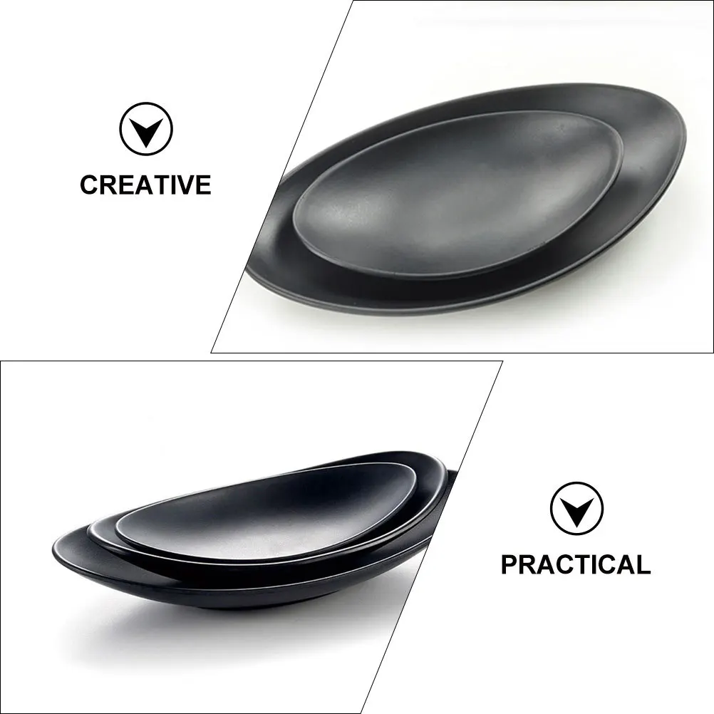 

2 шт. тарелка для суши в форме слитка, высококачественный материал, безопасные пищевые принадлежности, тарелка для суши в домашнем отеле, черное сервировочное блюдо