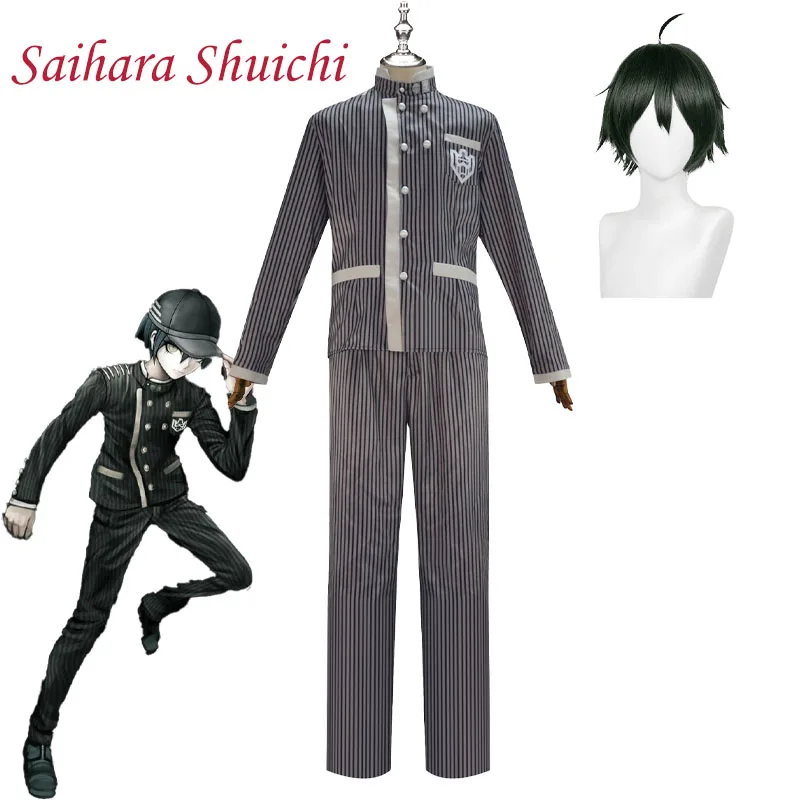 

Anime Saihara Shuichi Cosplay Costume Saihara Shuichi Costume Wig Outfits Halloween Carnival Party Role Play Uniform for Men
