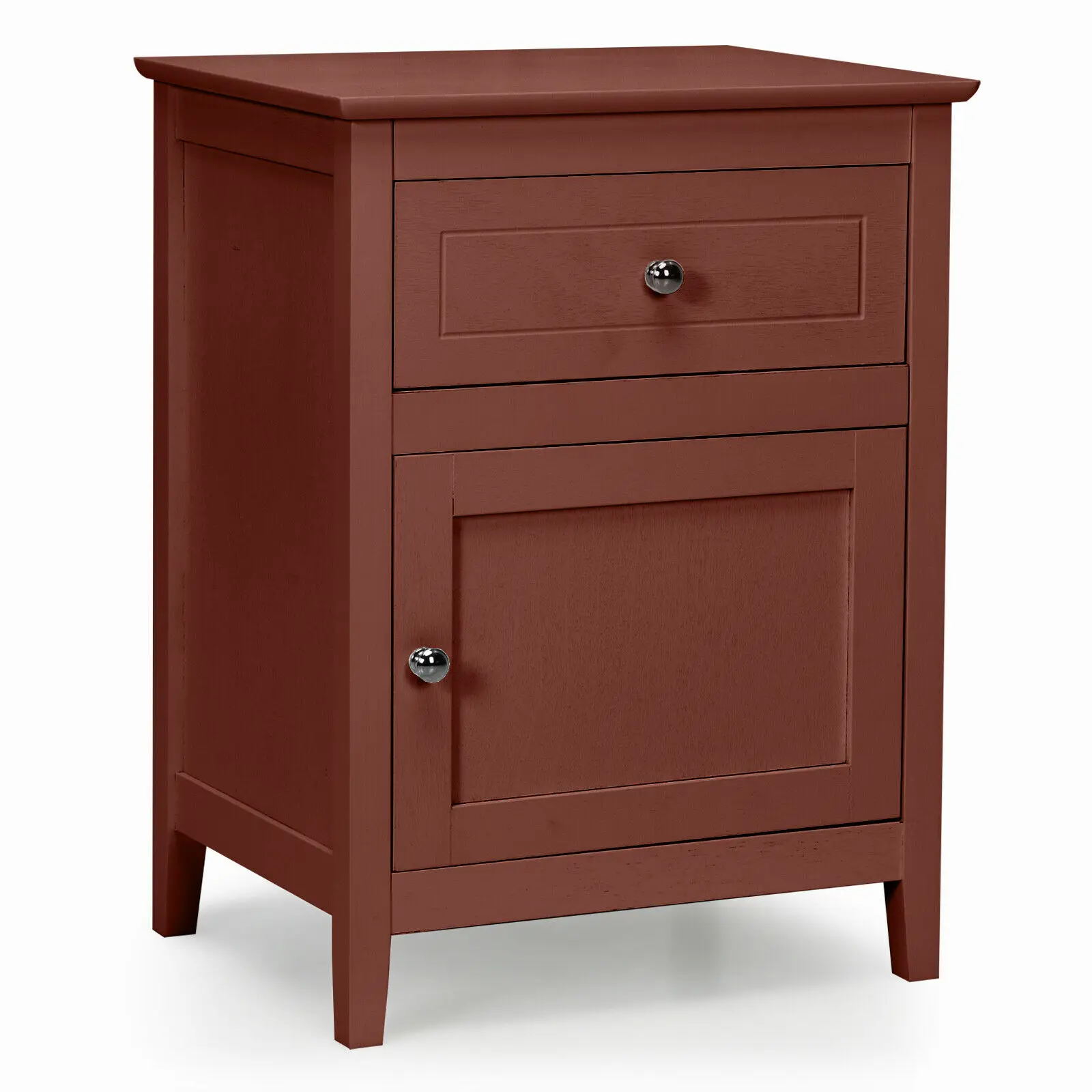 

Costway Nightstand with Drawer Accent Side End Table Storage Cabinet Cherry