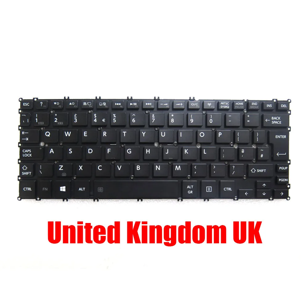 Imagem -06 - Teclado Portátil para Toshiba Kira Kira-a Kira-a us gr tr Reino Unido jp Inglês Alemanha Turco Reino Unido Backlit Novo