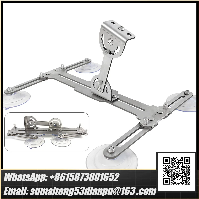 Foldable Stainless Steel Stand With Suction Cup for Telescopic Linear Actuator Reciprocating Cycle Motor Bracket Small Portable