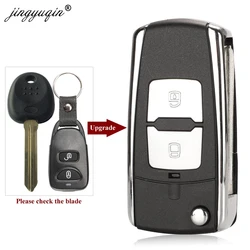 jinyuqin Remote Modified Flip Car Key Case Shell For Hyundai H1 Bus I10 Avante Elantra Yuedong for Kia Carens Sedona No Holder