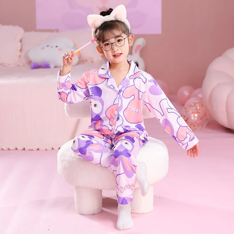 

Girls Pajamas Sets Star Rabbit Printed Children's Clothing Lovely and Suitable Cartoon Long Sleeves Suits for Spring and Autumn