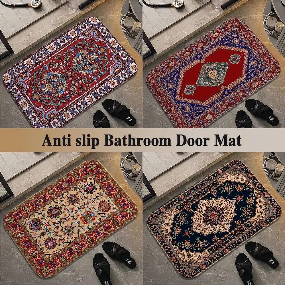 

Bohemian Pattern Floor Mat Printed Large Carpets Living Room And Bedroom Carpets Bathroom Anti Slip Door MATS Small Carpets