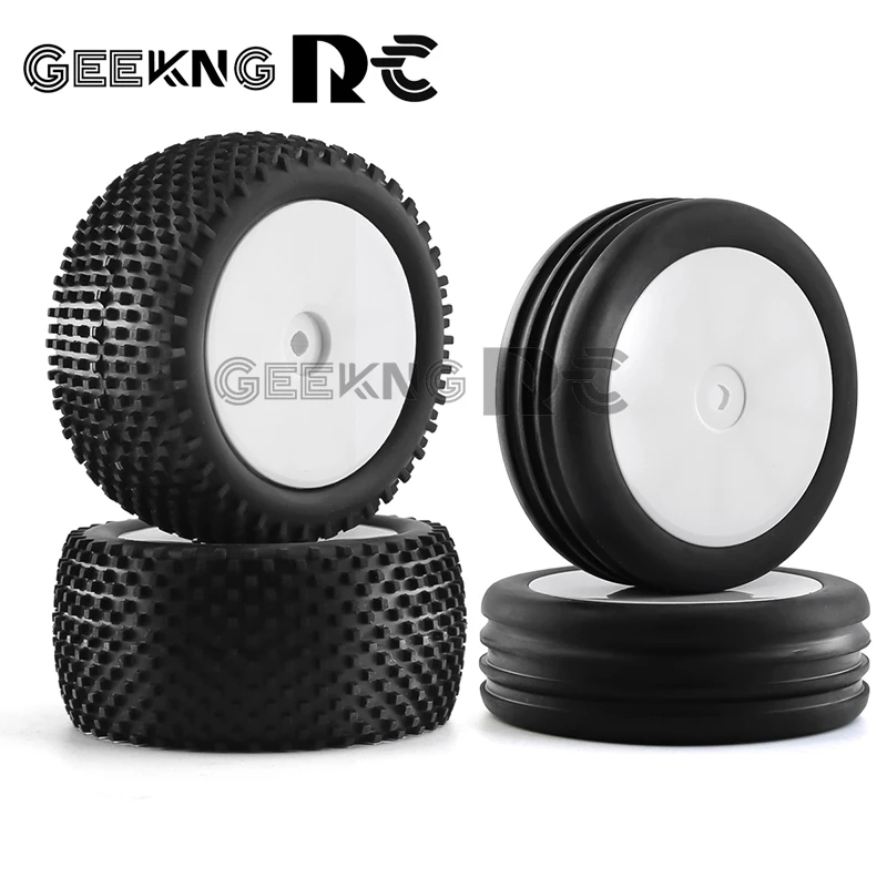 82&87mm 1/10 2WD RC Off-Road Buggy Car Rubber Tire Wheel dla XRAY XB2 Serpent SRX2 SRX4 Traxxas Bandit Tekno EB410 Tamiya DT02