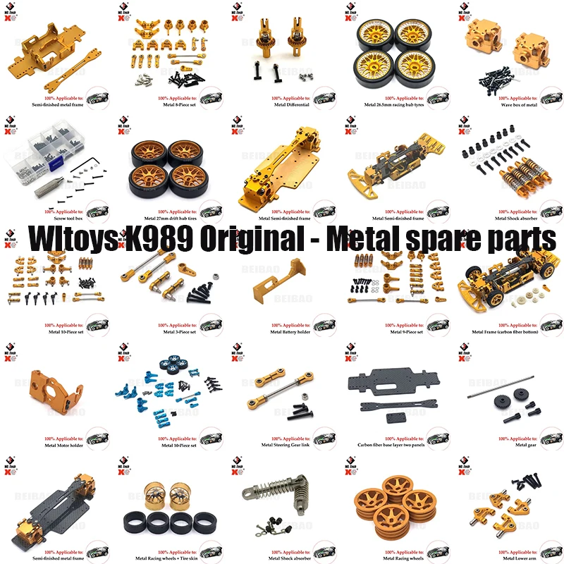 WLtoys RC Cars 1:28 K989 284131   قطع الغيار الأصلية الكرة رئيس المسمار مجموعة محرك مركزي رمح التحكم عن بعد ترقية الجسم المؤازرة