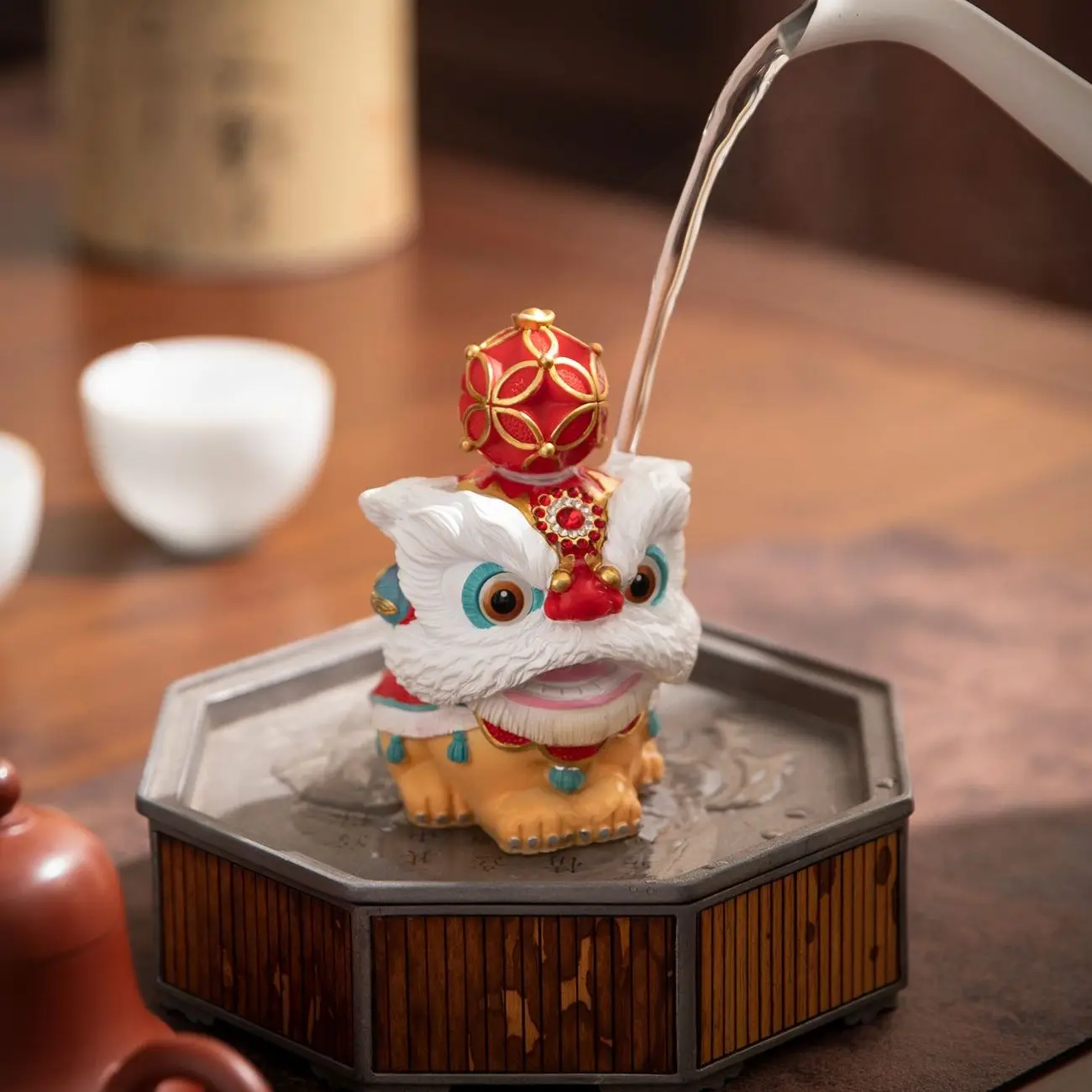 2026 Color Changing Tea Pet Ornament Boutique Nourishing Creative Resin Lion Shaped Tea Pet Tea Table Tea Set Accessories ZI298
