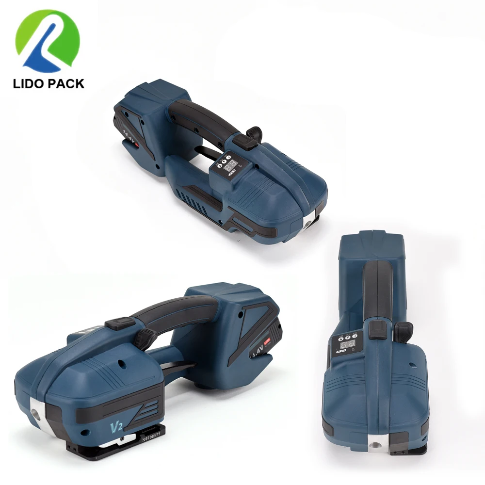 تصنيع ماكينة الربط الأوتوماتيكية الكهربائية V2 الأكثر مبيعًا لأشرطة بلاستيكية للحيوانات الأليفة 13-16 مللي متر Pp