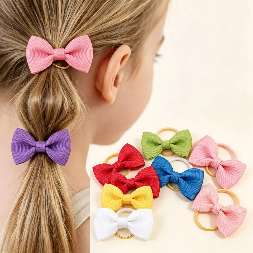 20Pcs Random Color Fabric Bow Hair Clips, Cute Daily Hair Barrettes, Hair Accessories for Women Girls