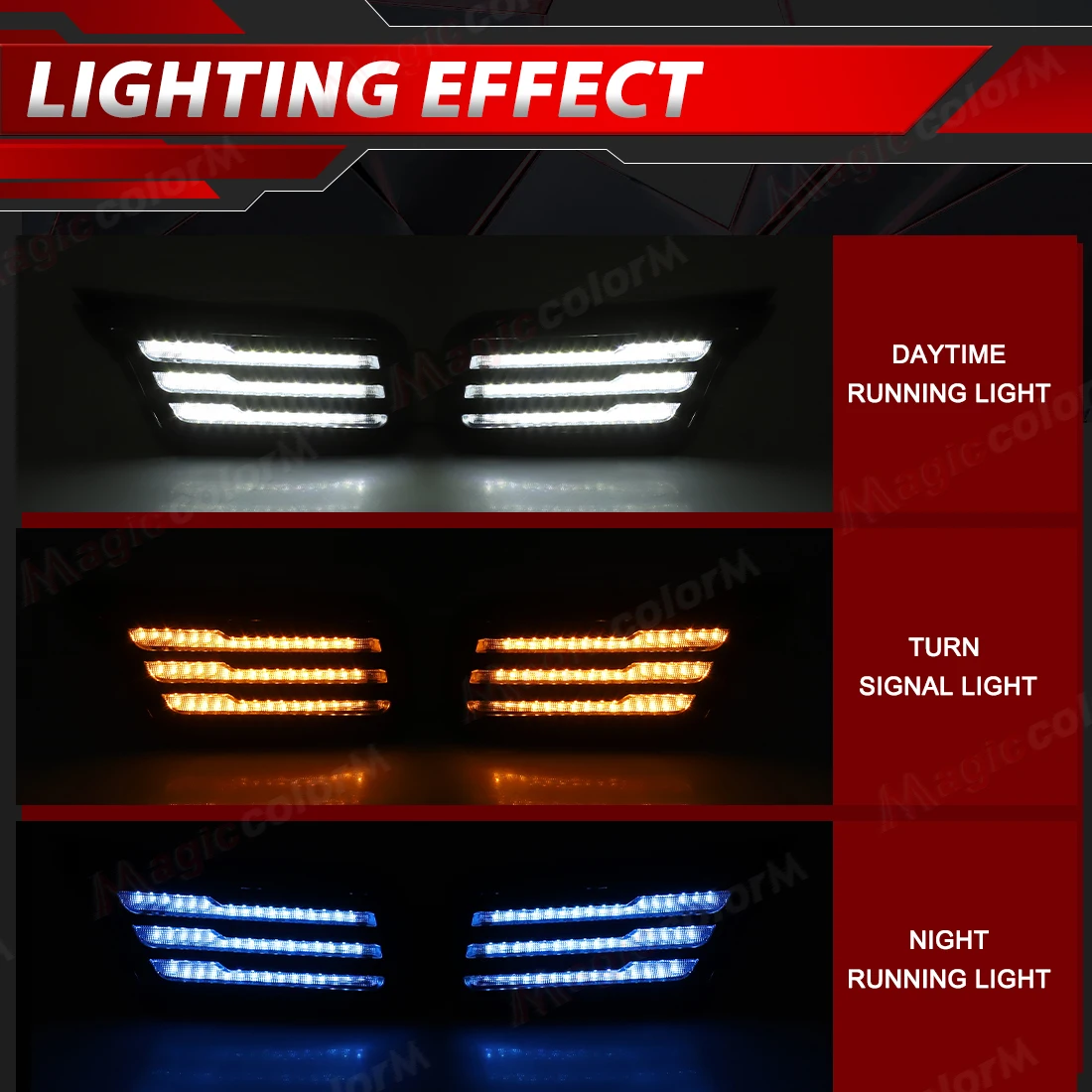 LED DRL For Toyota RAV4 Woodland 2026 2027 Daytime Running Lights Turn Signal Fog Lamps Front Bumper White Yellow Blue Daylights