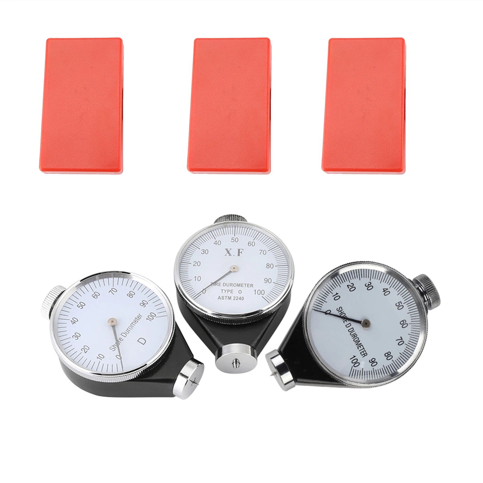 Rubber Tire Durometer Hardness Rubber Tester Shore Type A/O/D Rubber Tire Durometer Hardness Tester Meter 0‑100 Degrees