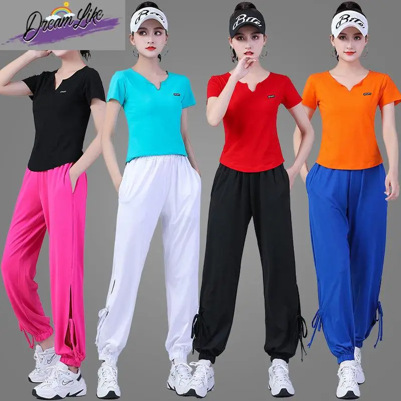 

Faionable Square Dance Outfit Summer 2025 ort Sve Fitn Performance Costume with Long Pants Cotton Blend Material