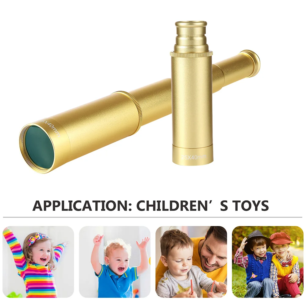 

25X40 Telescopic Monocular Telescope Aluminum Kids Travel Toy Collapsible Student Astronomy Gift Children Camping Hiking