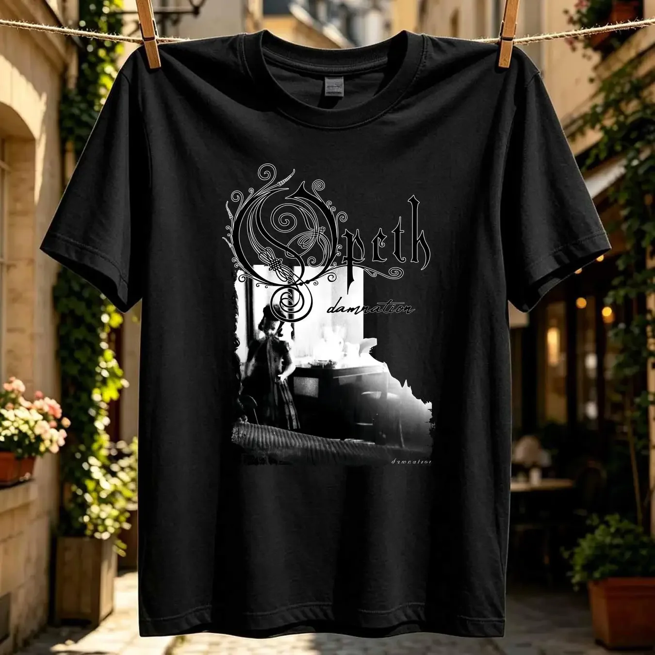 washed T Shirt Opeth Damnation Park cotton Men's all sizes S 5XL 18 colors band poster album cover long or short sleeves homme