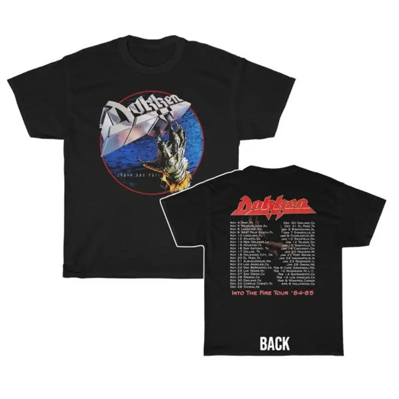 Dokken 1984 85 Tooth and Nail Into The Fire Tour T Shirt