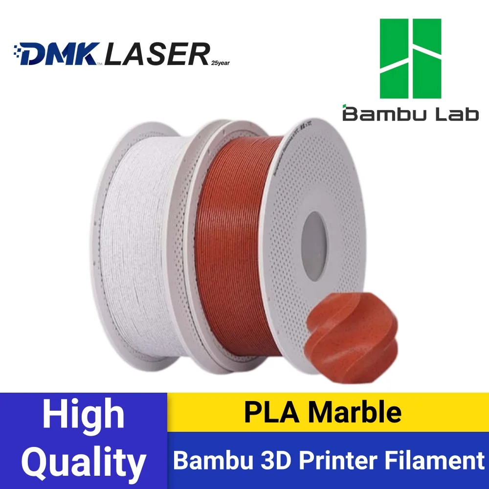 Bambu Lab PLA Marble 3D Printer Filament Stone Texture Granite-Like Finish Exquisite Detail Realistic Simulation RFID-Enabled 1k
