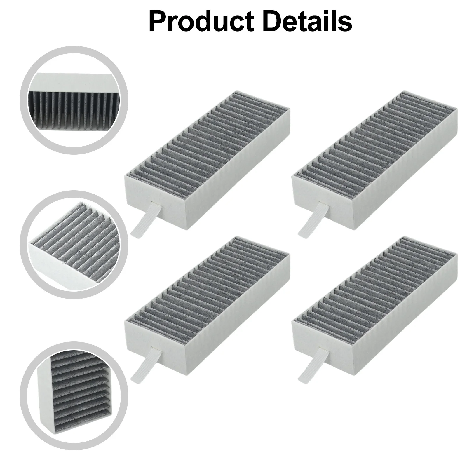 Range Hood Replacement Filter Kit 4 Activated Carbon Filters Compatible with For Siemens HZ9VRCR0 & For Bosch HEZ9VRUD0