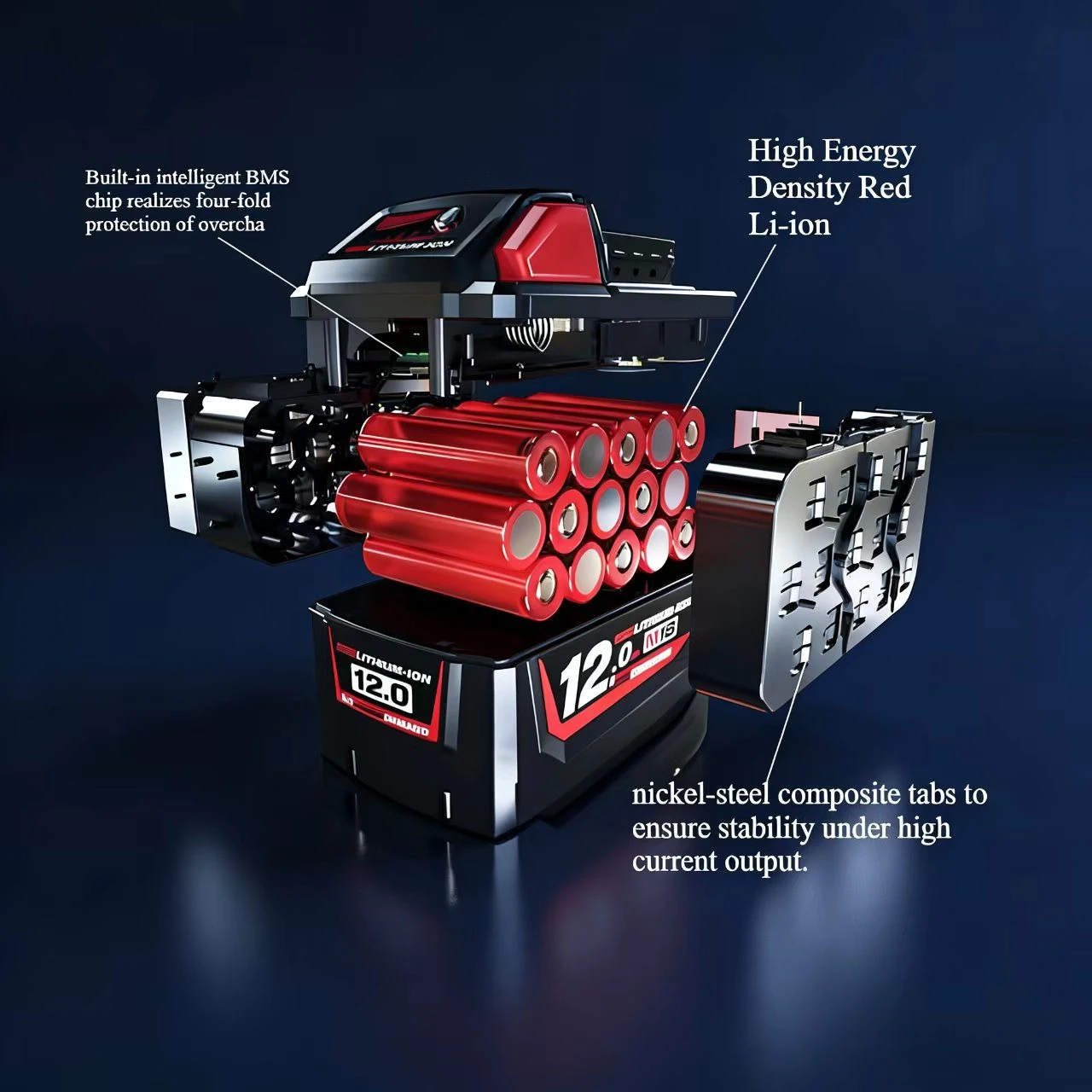 

Milwaukee M18 18V Li-ion Replacement Battery High Performance Long Cycle Life For All M18 Cordless Power Tools With LED Display