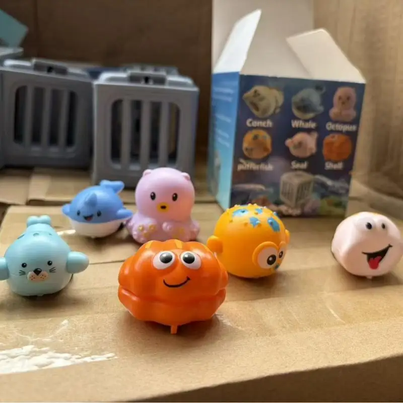 New Aquatic Life Swimming And Diving Toys With Cages Child Adult Pool Party Toys, Toddler Floating Animals Bath Toys Gift