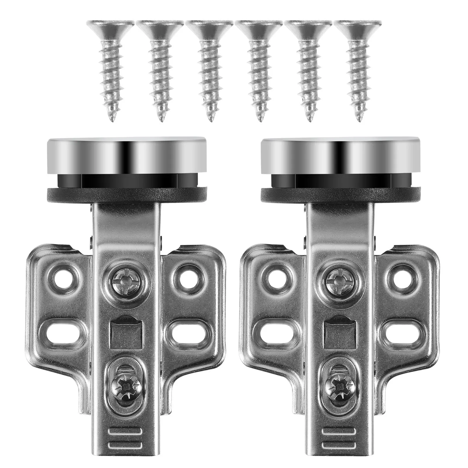 

2Pcs Durable Cabinet Hinge Adjustable Silent Antirust for Glass Wardrobe Cupboard Wardrobe Hinges Inner Hinge Cupboard Hinges