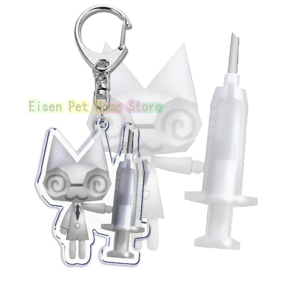 Lovely Inoue Toro CUTE Cat Acrylic Cartoon Cat Keychain with Lobster Clasp, Animal Theme Key Ring, Decorative Bag Pendant