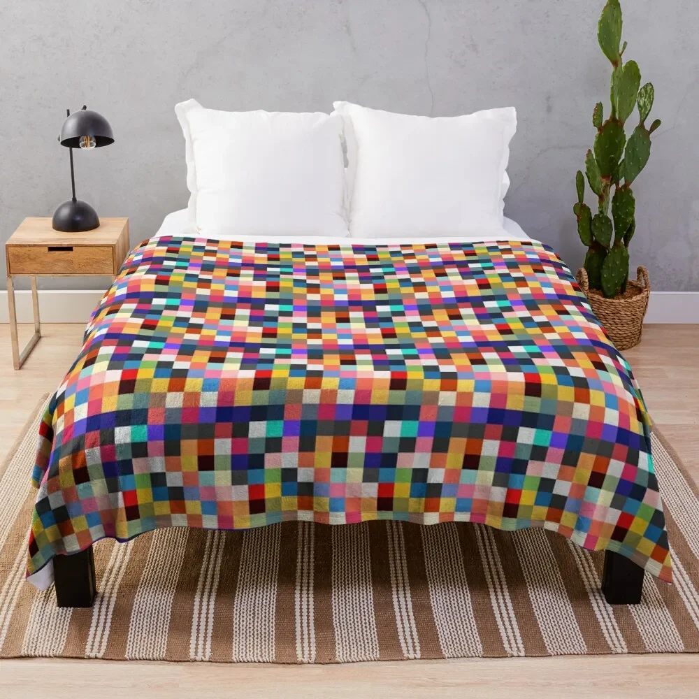 Pixel TV pattern, pixle art Throw Blanket for sofa for winter Bed Fashionable Blankets