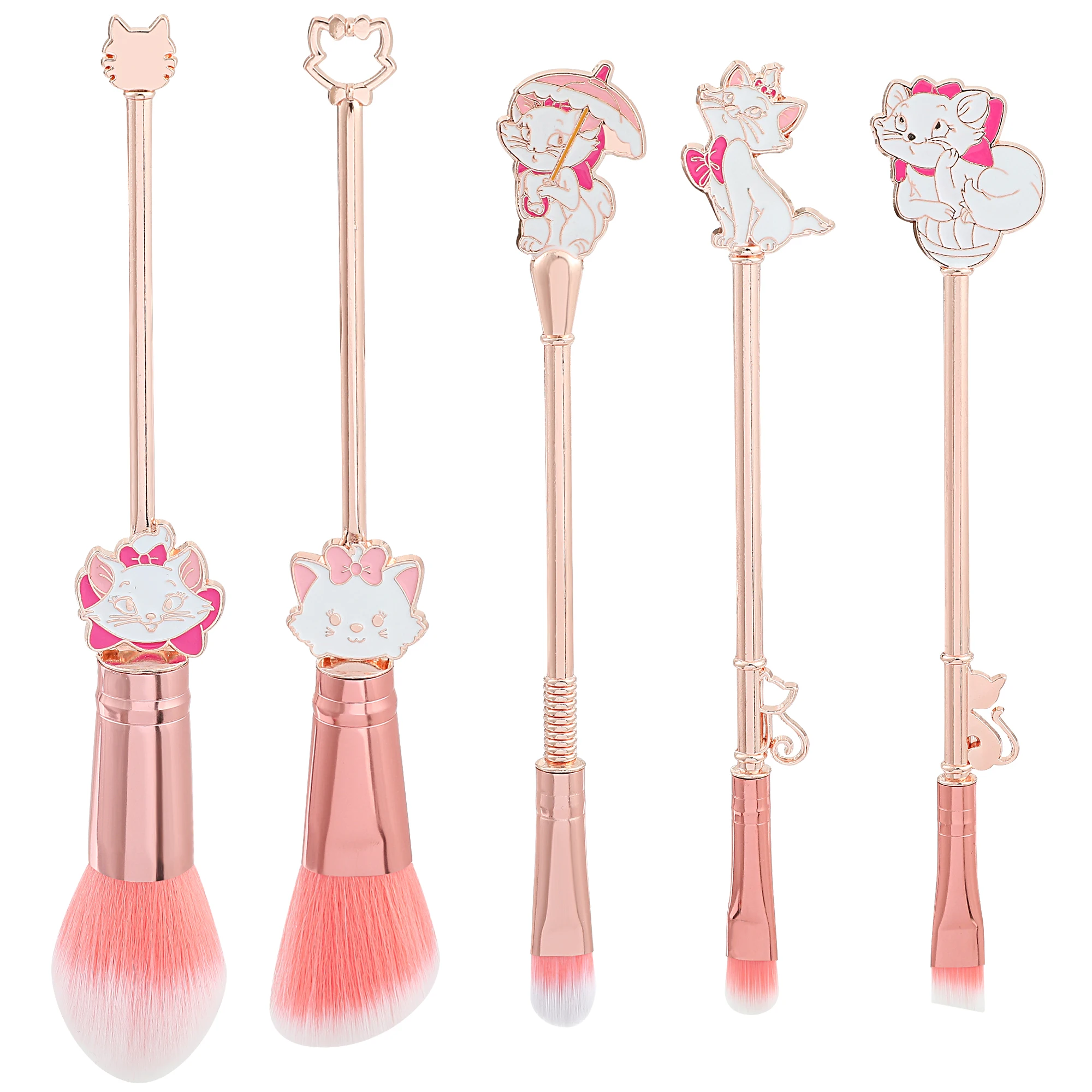 5pcs/set Anime Cat Makeup Brushes Set Professional Eyeshadow Eyebrow Brush Highlight Foundation Makeup Tool