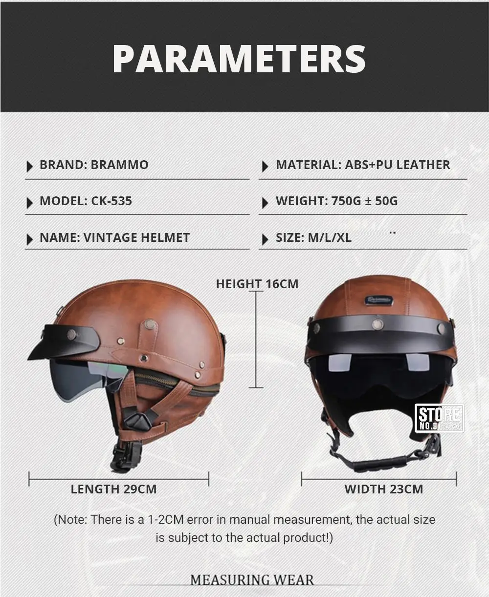 Retro Motorrad Helm DOT Zertifizierung Moto Helm Männer Frauen Halb Helm HD Objektiv Casco Vier Jahreszeiten Reiten Roller Capacetes – Detail 6