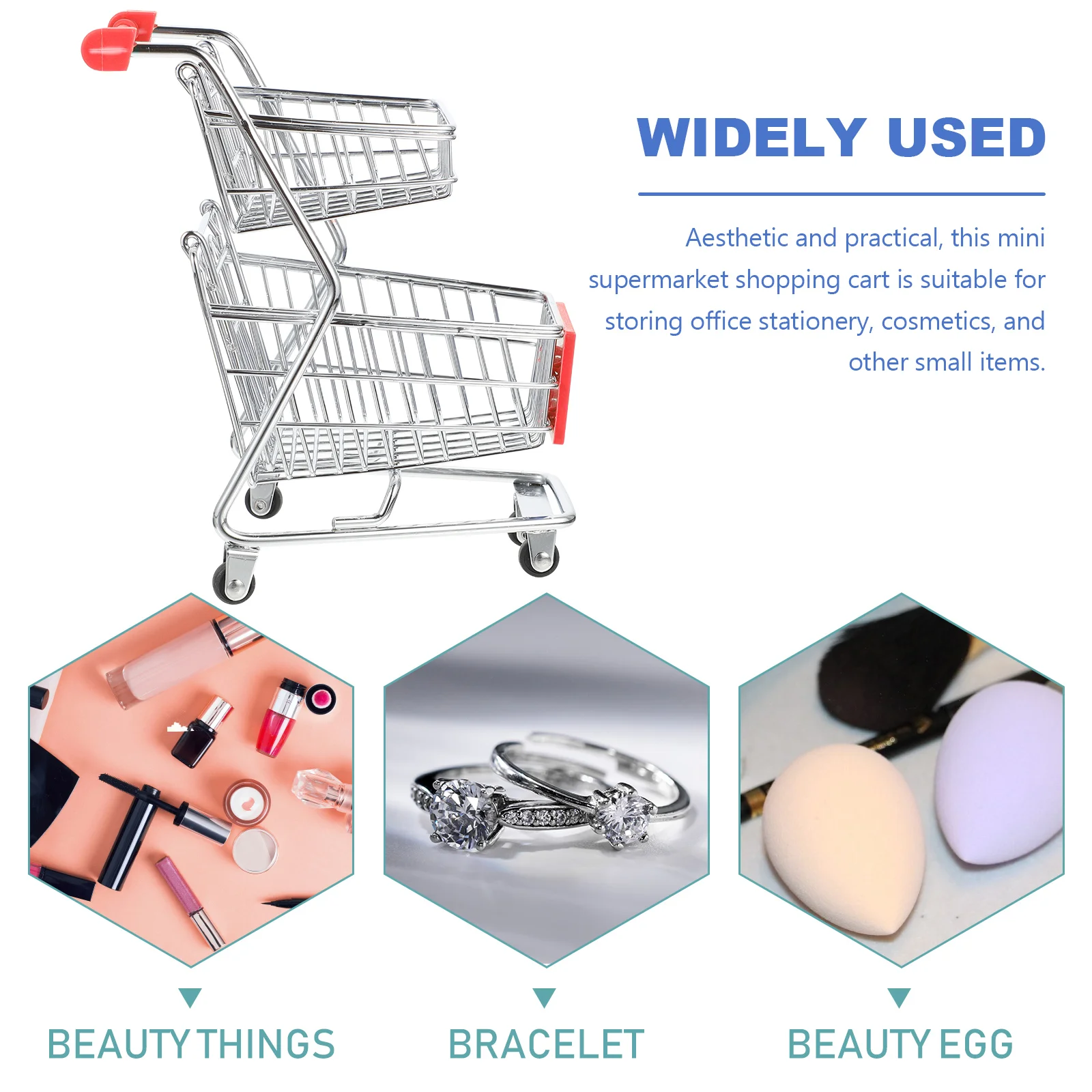 Mini Shopping Cart Carts for Groceries Supermarket Mode Toy Model Miniature Large Gift Basket Models