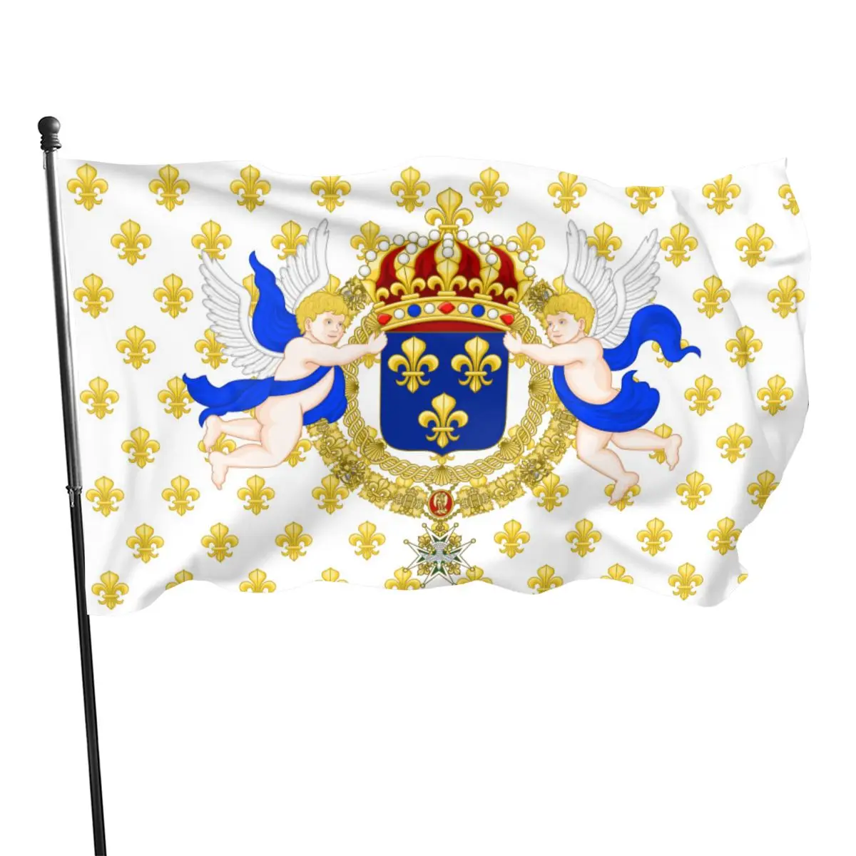 Royal Standard of Napoleon III of France Flag Cords Second French Empire Small Flags Indoor and Outdoor Decoration for Women Men