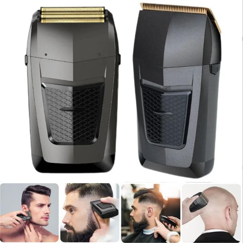 Aparador de pelos elétrico lavável para homens, kit de corte de cabelo autosservo, aparador portátil estilo desvanecer-se, barbeador careca masculino, molhado e seco