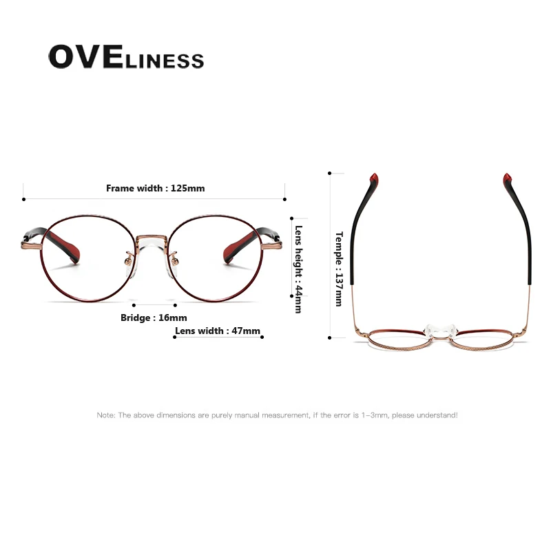 High Quality Round Kid Titannium Glasses Frame boy girl Children Optical Vintage myopia prescription Eyeglasses Brand Style - Image 6