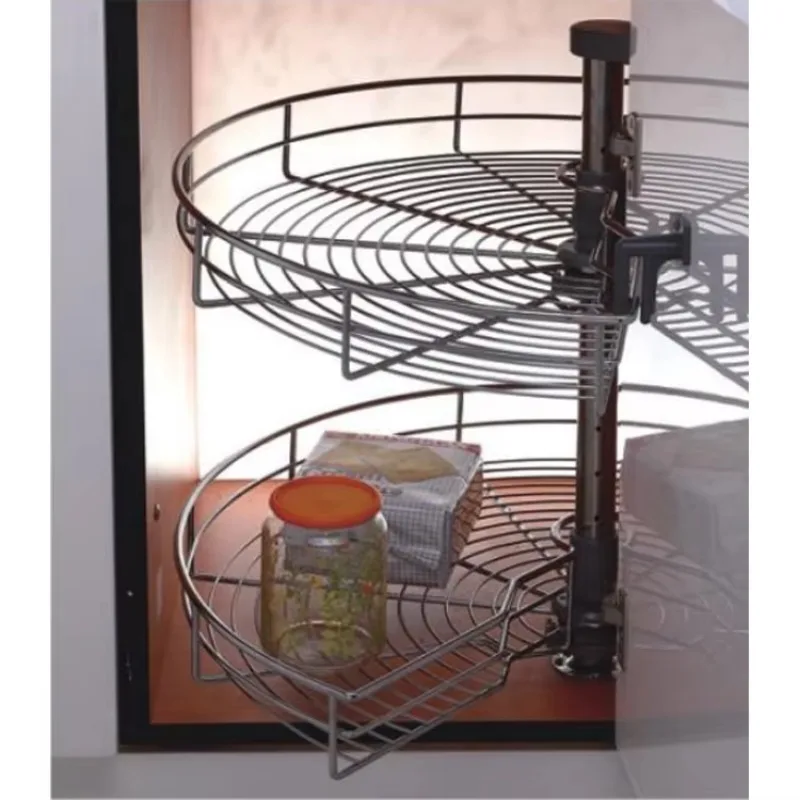 جديد اكسسوارات أجهزة المطبخ خزانة سلة دوارة ماجيك الزاوية أدوات المائدة أدوات المطبخ تخزين المواد الغذائية الرف كسول سوزان #6