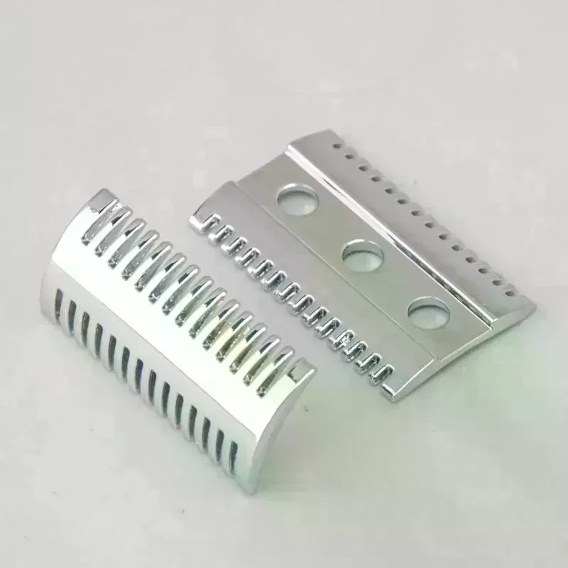 Razor Stainless Steel Top Aggressive Chrome Color Double-edged Mens Slant Safety Razor Head Replacement Accessory