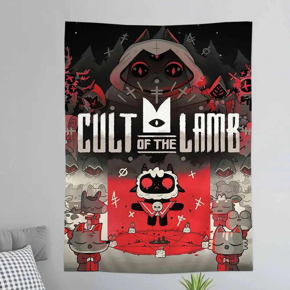 Cult Of The Lamb Chart Tapestry Art Science Fiction Room Home Decor Cheap Hippie Wall Hanging