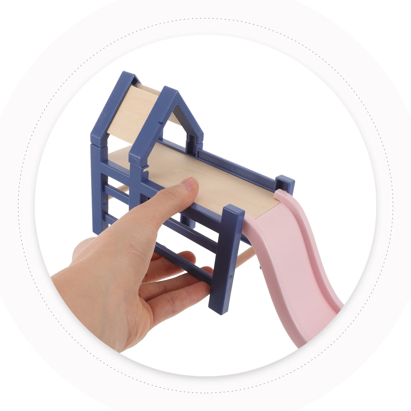 شريحة مصغرة للأطفال، ملحقات مشهد الحديقة متعددة الوظائف، ديكور ملعب خشبي، لعب الأدوار التعليمية #4