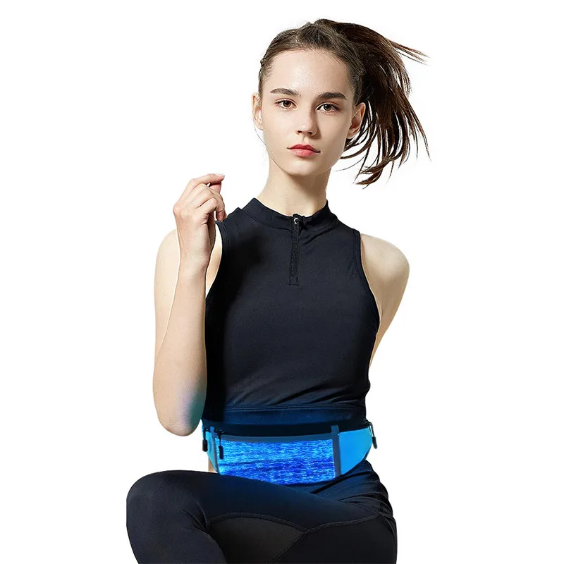 Luminous Waist Bag LED Bags Outdoor Night Running Sport Waist Bag Optical Fiber Fabric Colorful Bags 가방 riñonera сумка женская