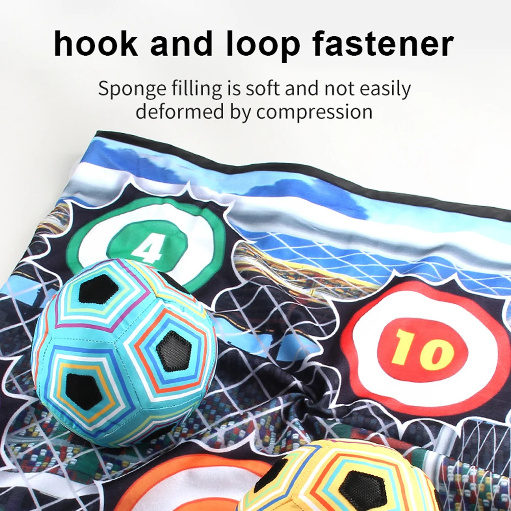 Set di tappetini da calcio da 100 cm con palline adesive Toss Goal Game Set di mini giochi di calcio pieghevoli per bambini Ragazzi Ragazze