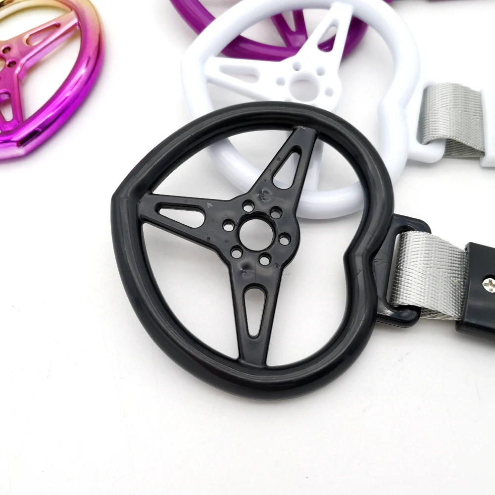 Kolorowe pasek holowniczy samochodowe Tsurikawa Ring Heart JDM uchwyt autobusu pasek na rękę stylizacja Drift pasek z amuletem akcesoria samochodowe — zdjęcie 4