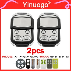 2 uds MHOUSE MOOVO Control remoto para puerta de garaje 433,92 MHz código rodante para MHOUSE GTX4 TX3 TX4 GTX4C MOOVO MT4 MT4V MT4G