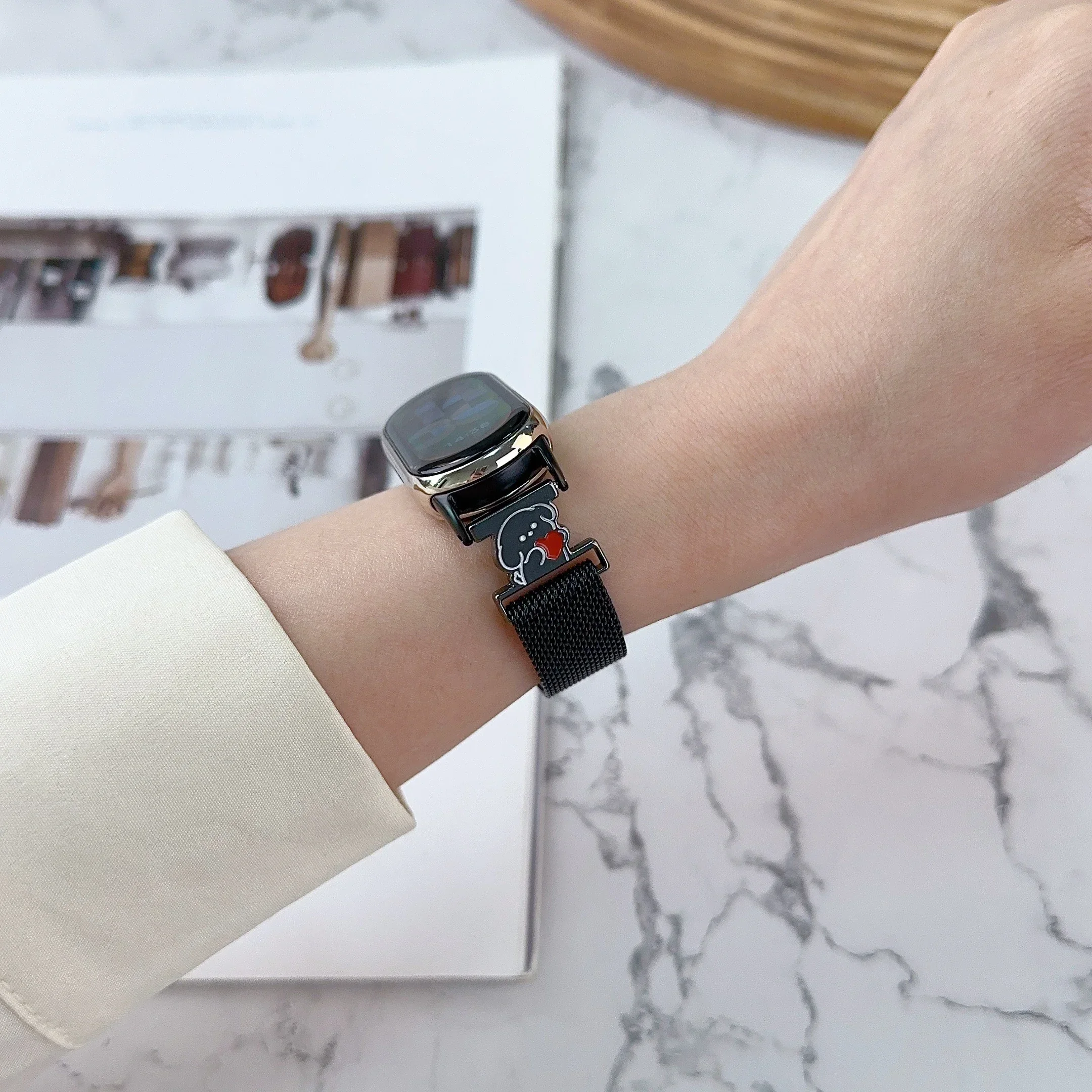 حزام من الفولاذ المقاوم للصدأ لسوار Xiaomi Mi 9 8 المعدني ميلانيزي على Mi Band 8 معصمه لملحقات حزام Mi Band 9 8