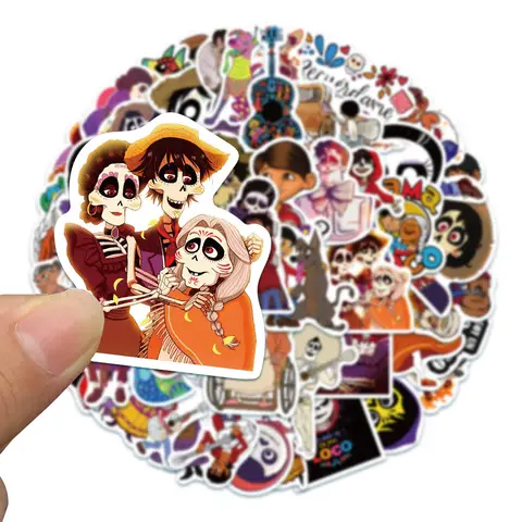 10/30/50pcs Cute Disney Moive Coco Stickers Cartoon Graffiti Decals Toys Waterproof DIY Notebook Phone Case Bike
